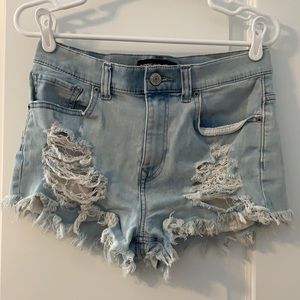 Express Distressed Denim Shorts